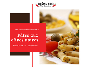 Recette : pâtes aux olives noires