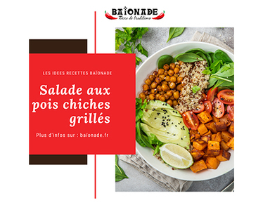 Recette : salade aux pois chiches grillés