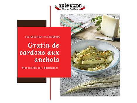 Recette : gratin de cardons aux anchois