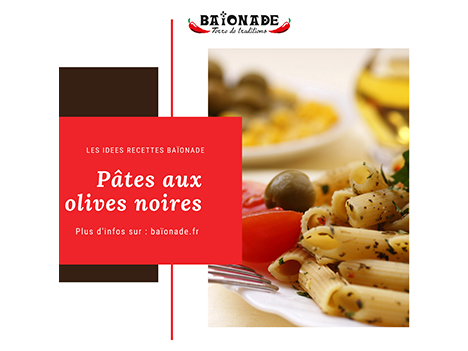 Recette : pâtes aux olives noires