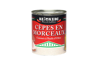 Les cèpes en morceaux