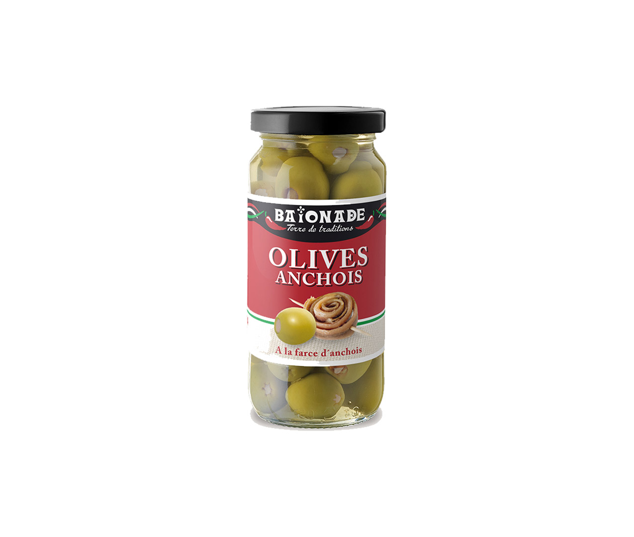 Olives aux anchois Baïonade verre