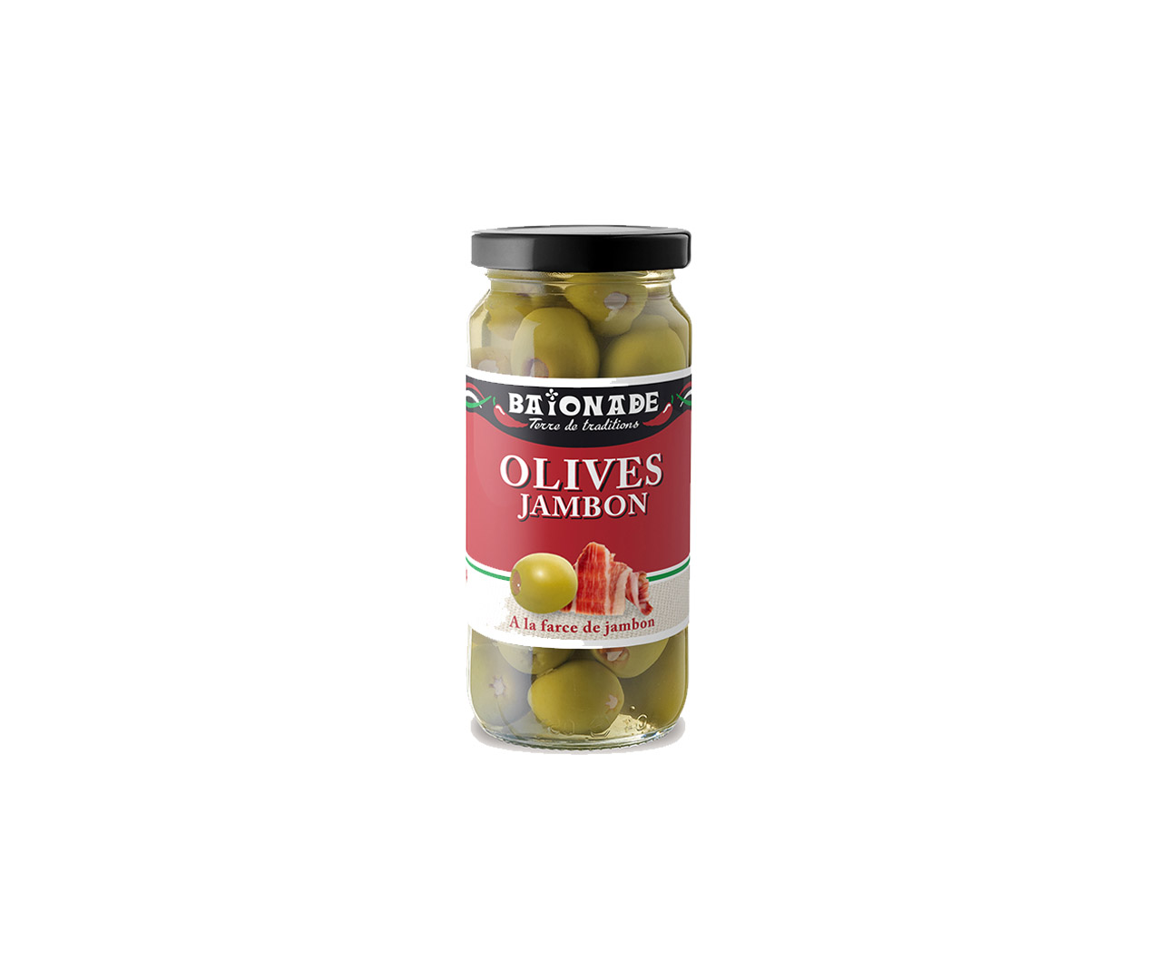 Olives farce jambon serrano Baïonade